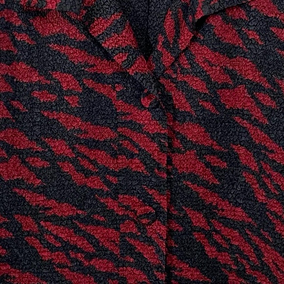 Chico’s Traveler Collection Crinkle Textured Animal Print Jacket Blazer Size L - Picture 12 of 12